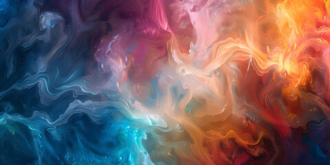 Harmonious Vortex of Colorful Abstract Background Artistic Expression in 3D Effect