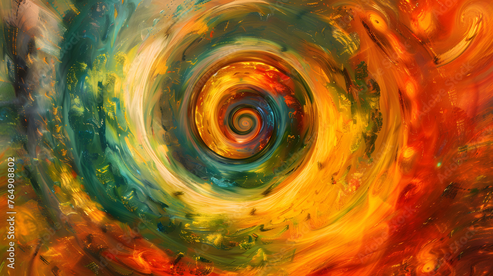 Poster hypnotic spirals abstract background drawing with intricate patterns.
