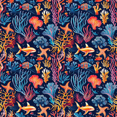 Discover the Vibrant Undersea Adventure Tile with Marine Life