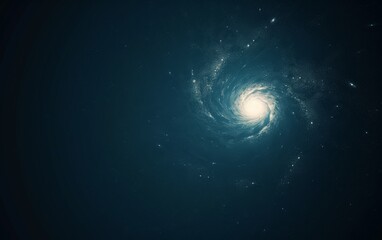 A spiral galaxy with a bright star in the center