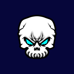 Cool skull logo. Skull vector illustration.