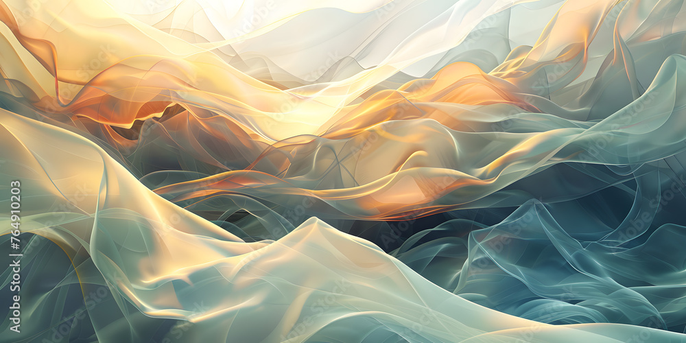 Poster layered translucent abstract background with intriguing textures and shadows
