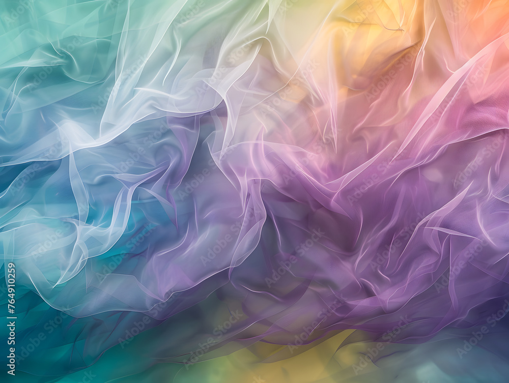 Poster abstract translucent layers background in vibrant hues with subtle textures