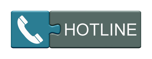 Hotline - Puzzle Button mit Telefon - 764913048