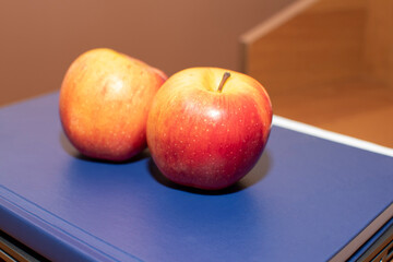 Close up of a two ripe apples