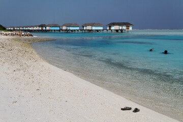 Naklejka premium Views from Maldives Island, beach and sea