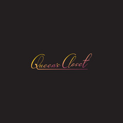 Queen's closet Signature logo and minimalist QC logo