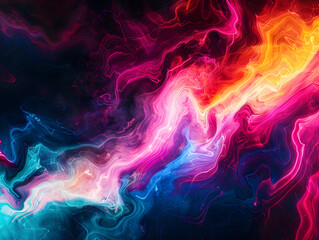 Colorful Abstract Background with Vibrant Rhythmic Pulses of Light Energy