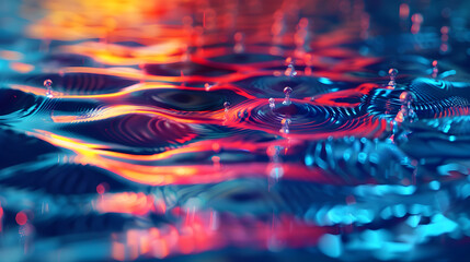 Sound Waves Creating Abstract Visual Ripples in Colorful Background