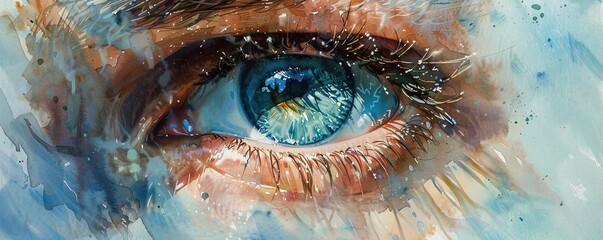Capture the elegance of watercolor paintings from a unique perspective with a worms-eye view Highlight the delicate and translucent qualities for a mesmerizing visual effect