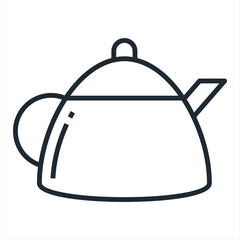 Kettle icon in a flat style. Sign design. Vector illustration isolated on white background
