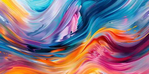 Fototapeten Vibrant Colorful Abstract Sweep Painting Background Artistic Creation Concept. © Bendix