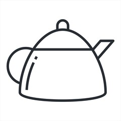 Kettle icon in a flat style. Sign design. Vector illustration isolated on white background