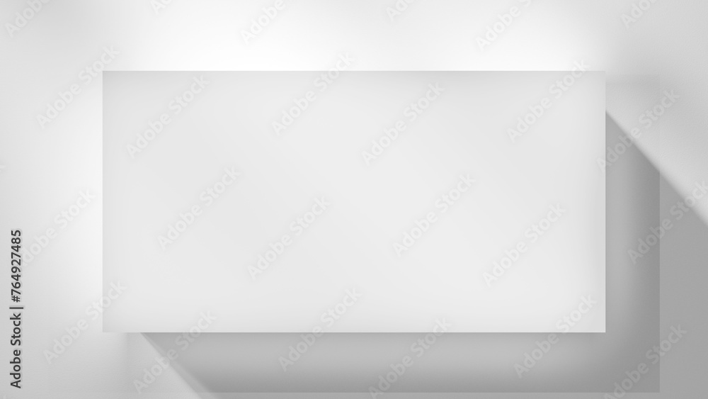 Poster Empty white mock up geometrical form background, empty white space for design and advertisement