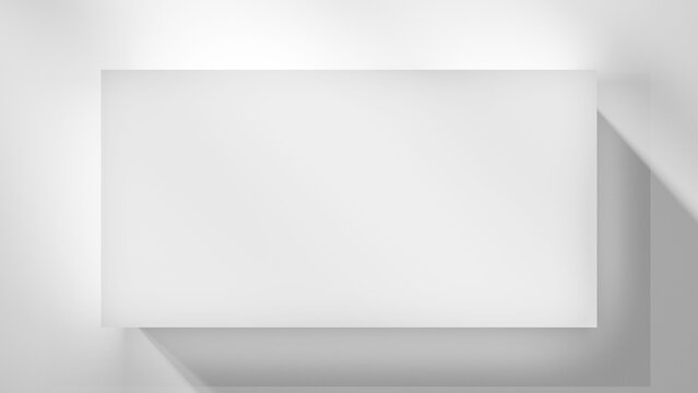 Empty white mock up geometrical form background, empty white space for design and advertisement