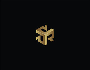 Luxury Triple R hexagonal logo design 