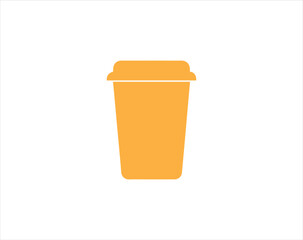 Disposable coffee cup icon set isolated on white background. Vector illustration.