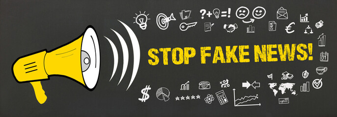 Stop Fake News! - obrazy, fototapety, plakaty