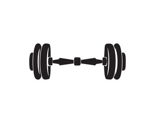 Dumbbell icon in trendy flat style isolated on white background.