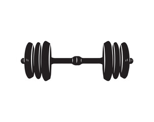 Dumbbell icon in trendy flat style isolated on white background.