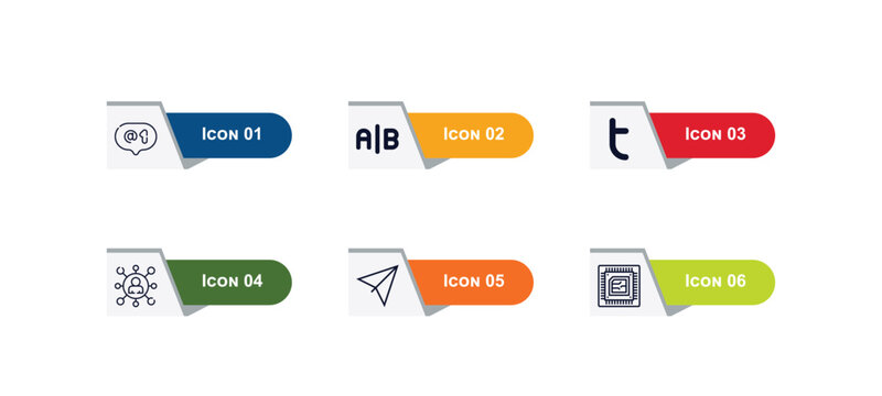 outline icons set from technology concept. editable vector included marketing automation, a/b testing, semantic elements, raster images, multichannel marketing, email marketing icons.