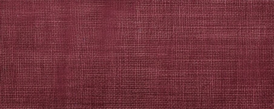 Burgundy raw burlap cloth for photo background, in the style of realistic textures