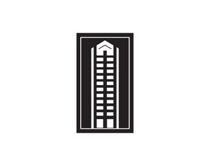 Vector illustration of doors and windows in the city.