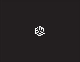 Triple E hexagon logo design concept 