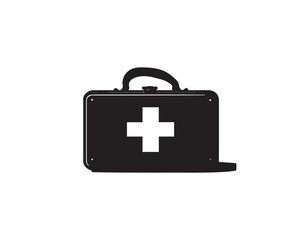 First aid kit icon. Medical and healthcare symbol. Vector illustration.