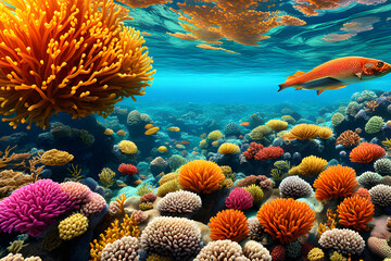Obraz premium fantasy journey in the sea. Generative AI