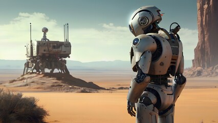 robot in the desert