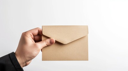 Hands with a voting envelope ballot in vote season.