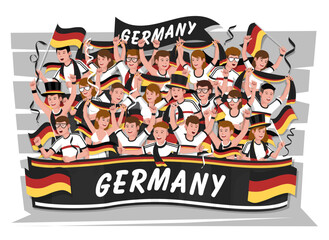 Soccer fans cheering. Germany team. - 764939891