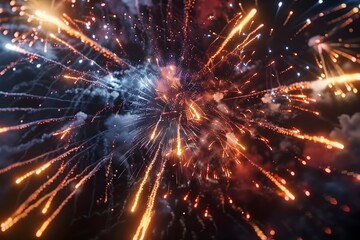 Fireworks Extravaganza: Freeze the excitement of a fireworks display, capturing bursts of color against the night sky.

