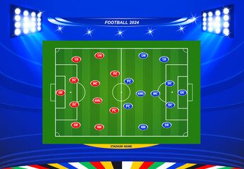 Vector info graphic statistics, score - soccer, football - 764942073