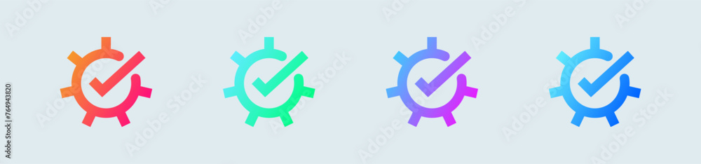 Poster control line icon in gradient colors. setting signs vector illustration.