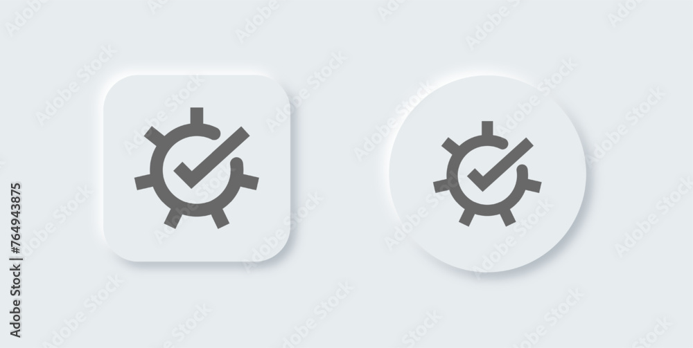 Poster control line icon in neomorphic design style. setting signs vector illustration.