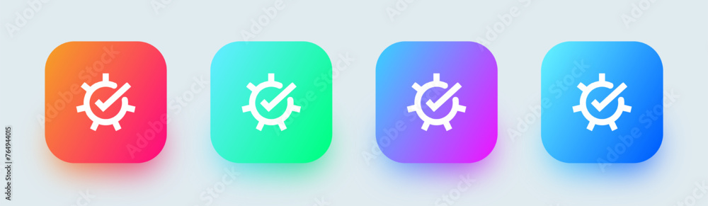 Poster control line icon in square gradient colors. setting signs vector illustration.