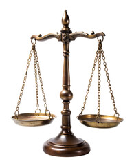 Balance scale isolated on transparent background