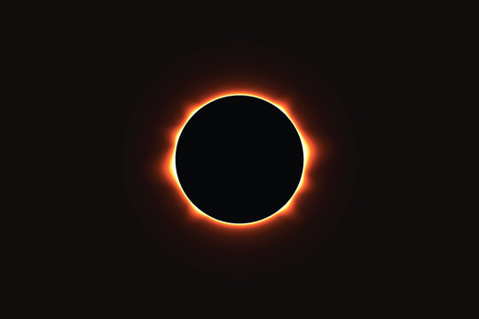 Solar Eclipse Illustration background. Total solar eclipse vector illustration.