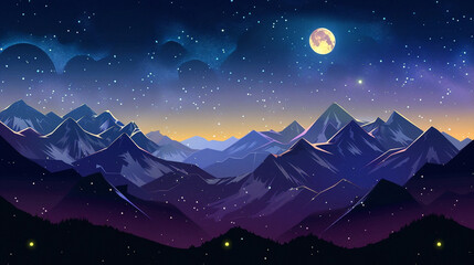 Fototapeta premium Beautiful colorful background. Galaxy or space in blue and purple colors with sparkles or lights or stars. Beautiful simple AI generated image in 4K, unique.