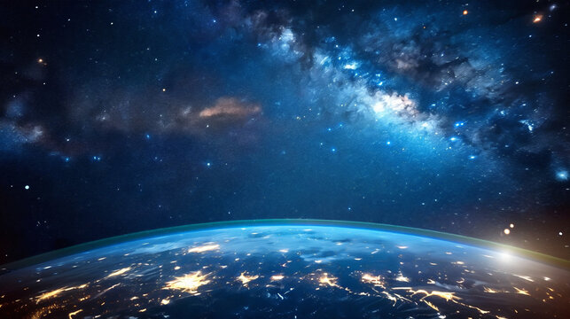 nebula space wallaper background with storm and stars. Beautiful simple AI generated image in 4K, unique.