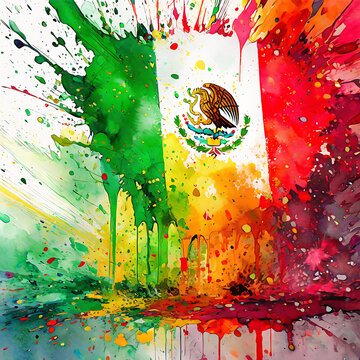 Vibrant mexican flag