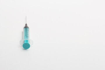 syringe on a white background