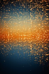 Gold and orange abstract reflection dj background, in the style of pointillist seascapes