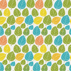 Fototapeta na wymiar Seamless leaf pattern design 