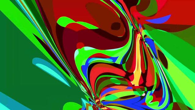 Colorful Fluid and Psychedelic Video for Summer Music
