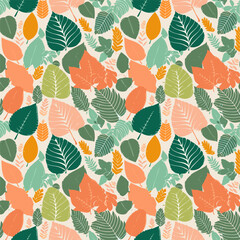 Seamless  leaf pattern design 