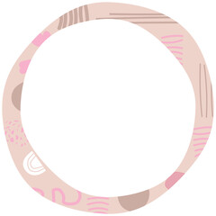 Circle frame with decorative elements
