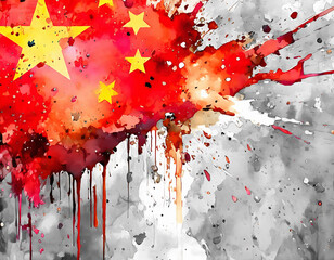 Vibrant chinese flag